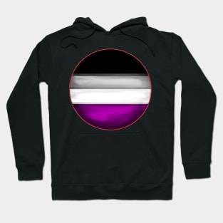 Asexual flag pride flag colours circular sphere Hoodie